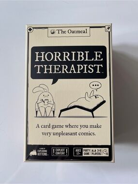 Horrible Therapist Card Game — The Oatmeal (Cream & Black)